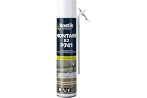 BOSTIK P741 Montage B2 – Einkomponentiger Polyurethanschaum, Zum Montieren, Kleben, Dämmen, Füllen, Gute Hafteigenschaften, Sofort einsetzbar, 500ml