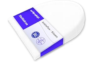 ‎WOLKENFELD Wolkenfeld Keilkissen Bett gegen Reflux und Koliken – Ergonomisches Anti-Reflux-Kissen, Wasserdicht & Abwaschbar | Halbkreisförmig – 35 x 28 x 6 cm
