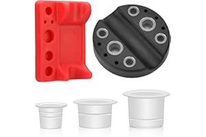 ATOMUS 2pcs Tattoo Pen Stand Silicone Microblading Pigment Ink Cup Holder Makeup Tattoo Accessories Organiser Tattoo Tool Holder with 50pcs S M L Pigment Cups