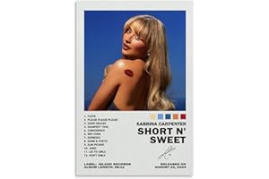 Gangguii Sabrina Carpenter Poster Short N' Sweet Album Music Posters for Room Aesthetic Canvas Wall Art Bedroom Decor12x18inch(30x45cm)