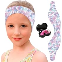 Bandeau De Natation Enfant En Néoprène - Protège Les Oreilles De L'eau, Ajustable, Bleu