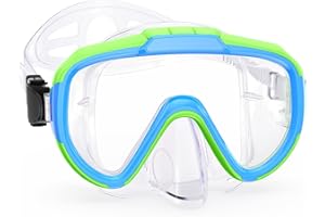 Zeligerstar Taucherbrille Kinder, 180°Panorama Gehärtetes Sicherheitsglas Anti-Beschlag Professionelle Schnorchelmaske für Erwachsene, mit Verstellbarem Silikonband für Schwimmen und Schnorcheln
