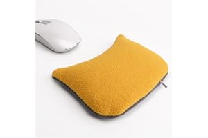 CANDOCRAFT Ergonomic Mouse Wrist Rest Bean Bag, Ergobeads Mouse Support for Computer, Laptop, PC Gaming, Home Office Work, Easy Typing, Pain Relief (Yellow)