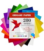 TEHAUX 100pezzi Carta Origami Fai Da Te Quadrata Carta Monofacciale