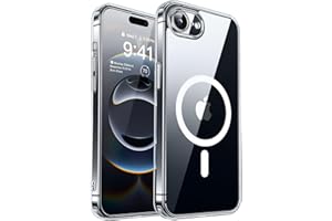 CANSHN Funda Magnética para iPhone 16e(6.1 Pulgadas), Compatible con MagSafe, [Protección Total de La Cámara] Carcasa Protectora Antigolpes,Transparente