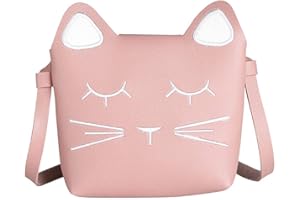 WHATUNEED Cute Little Girls' Shoulder Bag Handbag Purse, Princess Mini Bags, Cat Cross Body Messenger Bag