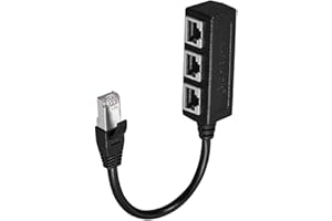 Cavo RJ45 Ethernet Splitter,APKLVSR 1 maschio a 3 femmina RJ45 Splitter LAN Ethernet Network Extension Cable Adapter per Super Cat5, Cat5e, Cat6, Cat7 Adattatore per presa Ethernet LAN