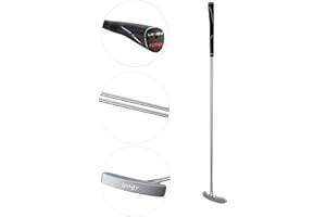 LEAGY Timeless Classic Golf Putter 35" Length - Putt Putt Style Two-Way Head and Premium Rubber Grip for Male & Female Right or Left Handed Golfers