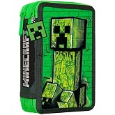 Kids Licensing - Minecraft School Pencil Case with 2 Zippers for Kids