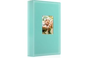 Ywlake Album Fotografico 10x15 300 con Tasche, Cuoio Porta Foto Album Portafoto Orizzontali Tascabile Tasca Teal