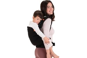 Beco Toddler Porte-enfant avec Assise Extralarge - Porte-enfant 100% Coton, Léger et Respirant - Portage Avant et Arrière - Pour les Enfants Pesant entre 9 et 27 kg (Noir intégral)