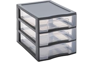 Sundis TAG TOWER formato A4, 3 cajones con portaetiquetas y sistema anticaída, Gris antracita