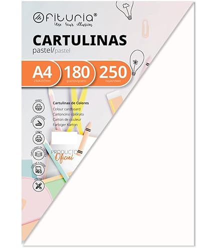 OFITURIA FAB-16249 Pack 100 Hojas Colores Intensos Tamaño A3 80g