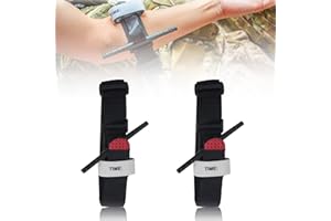 peiyee Tourniquet Taktische Notfall-Outdoor-Tourniquet Wandern Bergsteigen Sport Camping,Einhandbedienung des hämostatischen Verbandes 2 Stück (95cm-Schwarz(2Stück))
