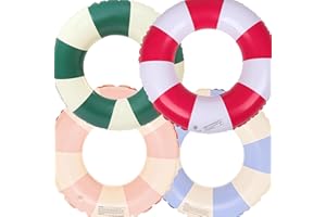 JUNBAOYYDS Anneau de Natation Gonflable Adulte, Anneau de Natation Bouée de Piscine, Bouée Gonflable Rétro Rayée, pour Les Vacances à la Plage et Les fêtes de Piscine