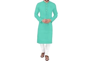 Gauri Laxmi Enterprise Men's Cotton Blend Straight Kurta