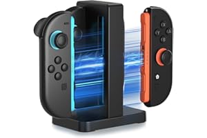 Caricatore per Nintendo Switch 2, [2025 Aggiornato-4 in 1] Diyife Dock di Ricarica per Controller Joy-Con, Joycon Switch Caricabatterie Dock Switch 2, con Indicazione LED e Porta USB-C Ricarica Rapida