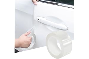 Omevett 10mx5cm Car Door Sill Trim Protector Strips Transparent Anti Scratch Protector Paint Threshold Nano Glue Car Door Edge Guard Protector Tape Bumper Front Rear Door Entry Sill Guard Scuff Plate