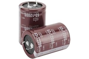 Jeanoko 2pcs Audio 63V 12000uf Filter HIFI Electrolytic Capacitor Ceramic Chip 35 * 50mm for Circuit Control Repairing Tool Radial Leads