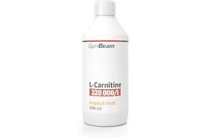 ‎GYMBEAM GymBeam L-Carnitin Liquid, 2200 mg pro Tagesdosis - natürlicher Fatburner zur Gewichtsabnahme, Ideal Pre-Workout und für Energiegewinnung, Angenehmer Geschmack, (500 ml, Tropical Fruit)