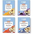 Snackible Dipsters Biscuit Sticks & Dip - Assorted Pack of 4 Flavours | Chocolatey, Butterscotch, Caramel, Cookies & Cream | (Pack of 24) - 24x30gm | Baked | Healthy Dip and Biscuit Sticks | Mixed Flavors | Creamy Dips