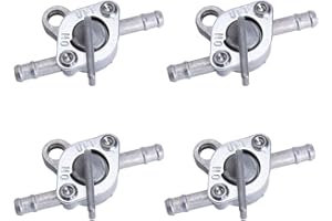 YSISTER 4 piezas Grifo de combustible universal 6mm Válvula de Gas Combustible del Grifo Grifo ATV Interruptor de aceite de doble para ciclomotor, scooter, moto y quad con funcion de cierre