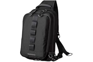 SHIMANO Unisex's スリング ショルダーバッグ Fishing Tackle Bag, Black, M