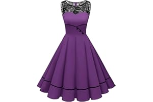 Bbonlinedress Robe Vintage Femme Années 50s 60s Audrey Hepburn de Soirée Cocktail Mariage Fête
