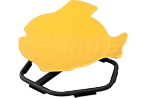 MagicMeadow Spinning Fish Toy | Autism Sensory Equipment | 360° Swivel Seat | Toddler Sit & Spin Wobble Chair | Motion Sickness Relief | ADHD Balance Toy for Indoors & Outdoors | Yellow