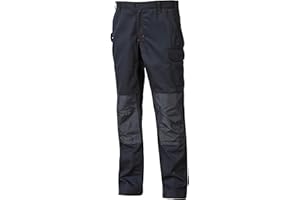 U-POWER DON'T WORRY... BE HAPPY! Pantaloni da lavoro da uomo U-Power Alfa, pantaloni cargo elastici in vita, con tasche per ginocchiere, tasche multiple, tessuto confortevole, usura esterna resistente e durevole (DEEP BLUEE_50)