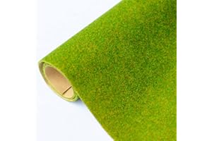 Tiardey (5 unidades, 20 x 30 cm, modelo de pasto, modelo de paisaje ferroviario, modelo de césped flocado de nailon para paisaje modelo, color verde)