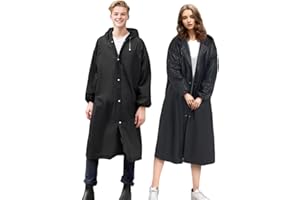 AKXLAX 2 Pezzi Poncho Antipioggia Donna Uomo Impermeabile Adulti, con Maniche, Poncho Pioggia Lungo Pieghevole Portatile