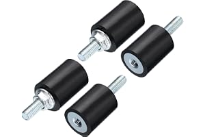 QUARKZMAN 4 st gummiisoleringsfästen M5x15 mm med skruvar 15 x 20 mm