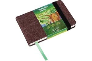 tumuarta Szkicownik akwarelowy, 300 g, 25% bawełna, 9 x 14 cm, 24 arkusze, 48 stron, drobnoziarnisty, bezkwasowy, do akwareli, papieru artystycznego, blok papieru akwarelowego, idealny do akwareli, tuszu, akrylu, gwaszu
