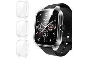‎IVOLER ivoler 3 Stücke Klar Silikon Hülle für Amazfit GTS 4 Schutzhülle, Vollständige Abdeckung Schutzfolie Weiche TPU Cover Case Schutz Displayschutz Folie