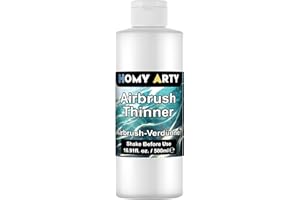 HOMY ARTY Diluant Pour Aérographe - 500 ml Diluant Pour Peinture Acrylique À Base D'Eau Pour Améliorer Le Flux De Peinture Pour Les Modèles En Métal Et En Plastique, Pour Peinture Aérographe