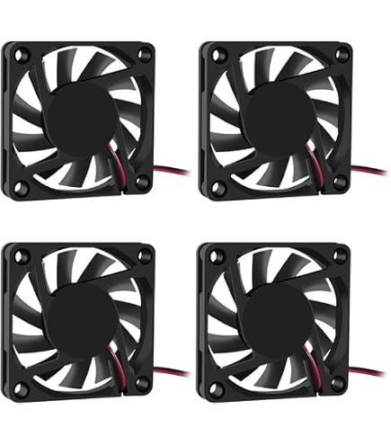 Produktbild von 2x JZK 60x60x10 Mm DC 12V Mini-Lüfter – Bürstenlos, 3000 U/min, 27 DBA, Mit JST-Stecker, Für 3D-Drucker & Elektronik