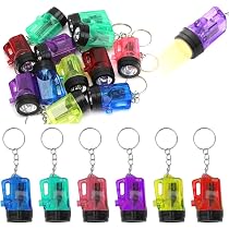 5 Mini Torce LED Portachiavi Ultra Lumino (12 Lumen) – Perfette Per Campeggio Ed Emergenza