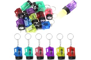 Yuragim Mini LED Torcia Portachiavi, 30 Pezzi Mini LED Torce Portachiave Set, Torcia Elettrica a Pile Portatile Catena Multiuso Torce per Bambini, per Campeggio Escursioni Caccia Zaino In Spalla Pesca