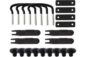 fdsfd montaje en U para cofre techo, 4 unidades, abrazaderas acero inoxidable con 8 tuercas seguridad alto rendimiento, kit accesorios montaje para cajas techo