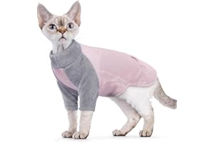 PUMYPOREITY Cat Winter Clothes, Winter Jacket Cat Jumpers Fleece Coat Warm Outfits Fleece Vest Cute Style(Pink, L)