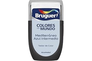 Bruguer - Colores del Mundo, Tester vernice monostrato per pareti, Mediterraneo blu intermedio, 0,03 l