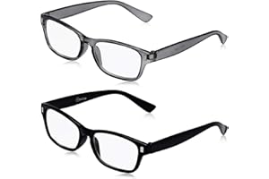 The Reading Glasses Lunettes de Lecture Noir Gris Lecteurs Valeur Set de 2 Hommes Femmes RR77-17 +2,50
