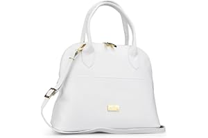 Zamponi Borsa Bianca Donna a Mano - Borsa Tracolla Donna - Borsa Pelle Donna Vera Pelle Made in Italy