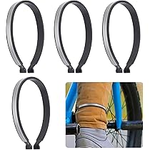 CAINCAY Hosenklammer Fahrrad Set - 4 Stück Reflektierende Hosenclips + 4 Armbänder Für Sicherheit