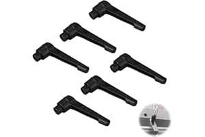 Batheidon Leve di Serraggio Regolabili M6,Set di 6 Maniglie Metalliche con Filettatura Interna/Esterna,maniglie M6,Per Macchine Utensili,Saldatrici e Attrezzature Industriali,nero