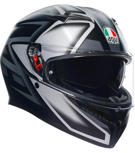 AGV Casque Moto K-3 E2205 Top SV, Noir/Jaune/Gris, 4