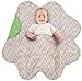 Produktbild Wallaboo Einschlagdecke Heart für Babyschale, Autokindersitz, für Kinderwagen, Buggy, Babybett, Schönen Blumenform, Veloursleder und Baumwolle, 85 x 85 cm, 0-12 Monaten, Grün