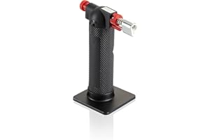 Leifheit Chalumeau de cuisine ProLine, torche de cuisson pour tout usage, chalumeau de cuisine fiable et sécurisée, matériel pâtisserie en inox, noir