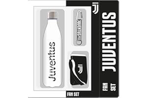Seven Fan Set Juventus Gourde Noir et Jaune avec étui et porte-clés Produit officiel